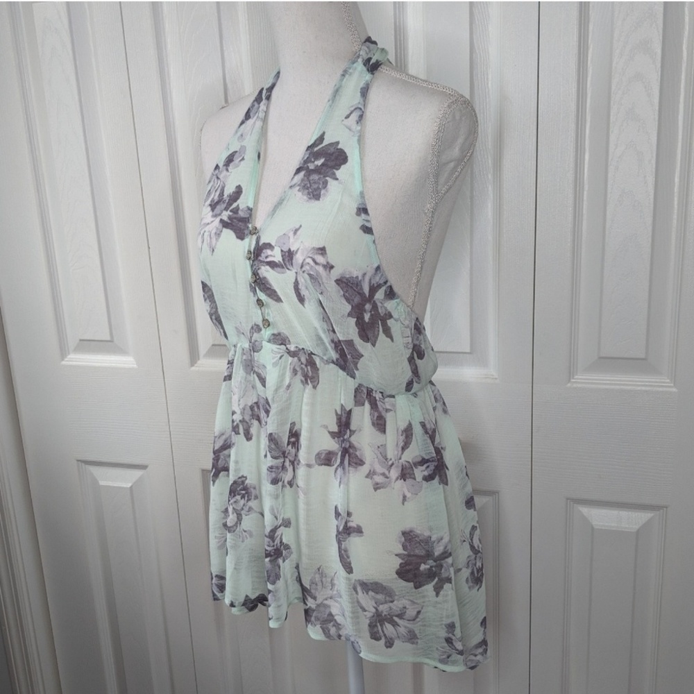 BOGO SALE❗ E.SSUE mint floral halter tunic top